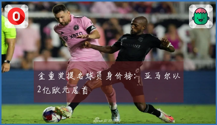 金童奖提名球员身价榜：亚马尔以2亿欧元居首